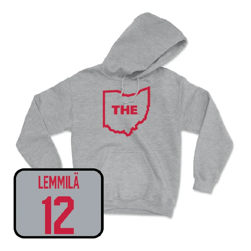 Sport Grey Women's Basketball The Hoodie  - Elsa Lemmilä Hoodie with Sequins Glamorous Eye-catching