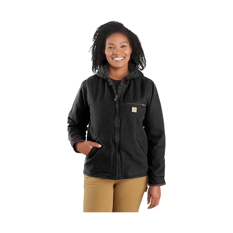 Carhartt Women's Sherpa Lined Jacket - Black Appliqued Jacket Beaded Jacket Sequined Jacket
