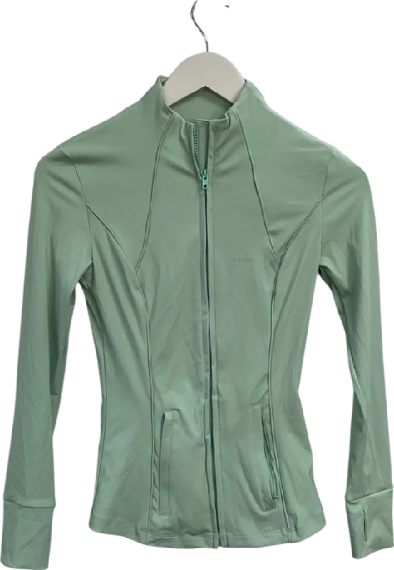 Wander Doll Green Elevated Everyday Zip Through Jacket UK XS Tailored Jacket Straight Jacket A-Line Jacket