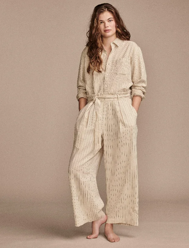 Lucky Brand Women's Hemp Paperbag Pant Trendy High-Waist Trousers
