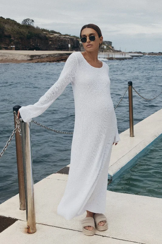 Sabine Reversible Dress (White) Tunics Yoga stretchy