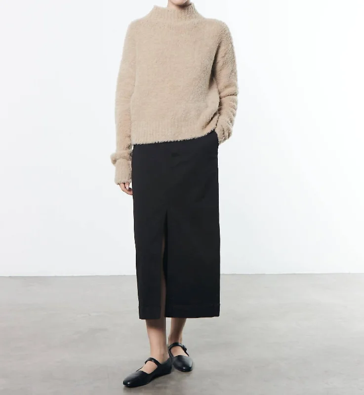 Soft Touch Slit Skirt In Black tulle skirt dreamy