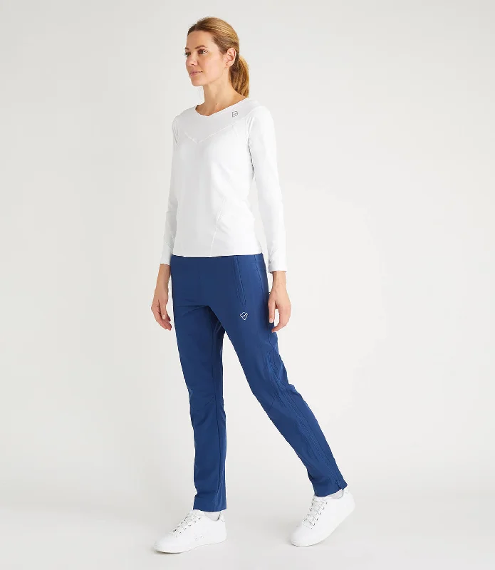 Chloe Tapered Pant - Blue High-Waist Trousers