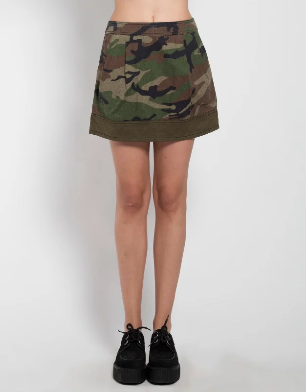 ARMY SKIRT floral skirt print