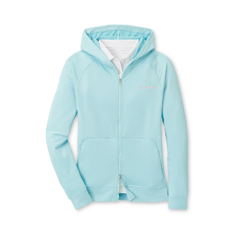 Peter Millar Boeing Women’s Beaumont Full-Zip Hoodie Hoodie with Set-In Sleeves Structured Classic