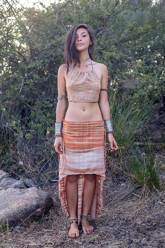 Fairy Skirt ⋘⋙ Handwoven Khadi Cotton ⋘⋙ Earthy Tribal Skirt wool skirt sturdy