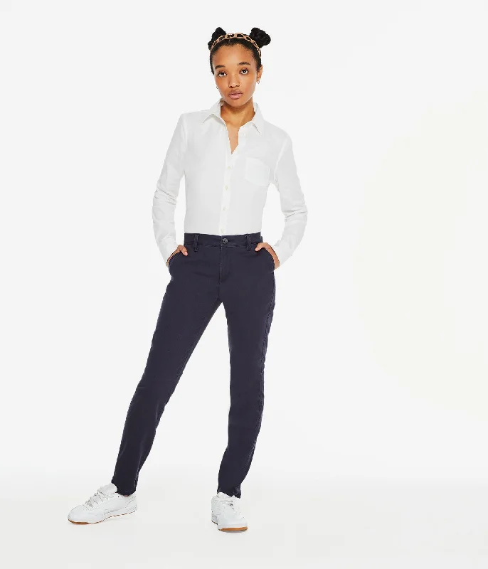 Aeropostale Women's Skinny Twill Pants Elegant High-Waist Pants