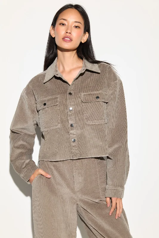 Everly Cord Jacket Collared Jacket Crew Neck Jacket Turtle Neck Jacket