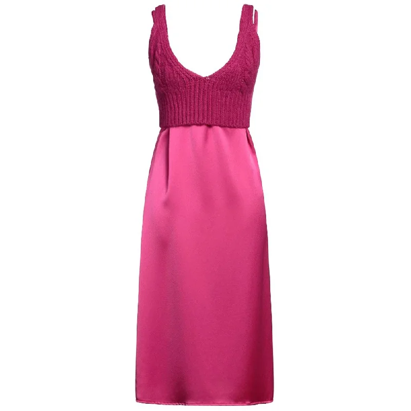 PINKO Fuchsia Polyester Dress Tunics Chic elegant