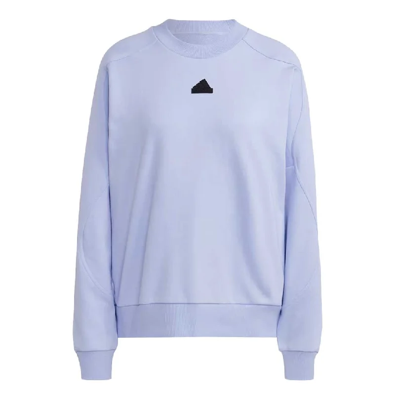 adidas - Women's City Escape Loose Crew Sweatshirt (IC0278) Hoodie with High Neck Warm Protective