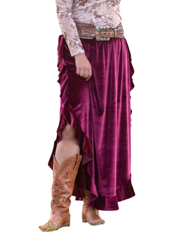 Gala Skirt In Dark Red tulle skirt dreamy