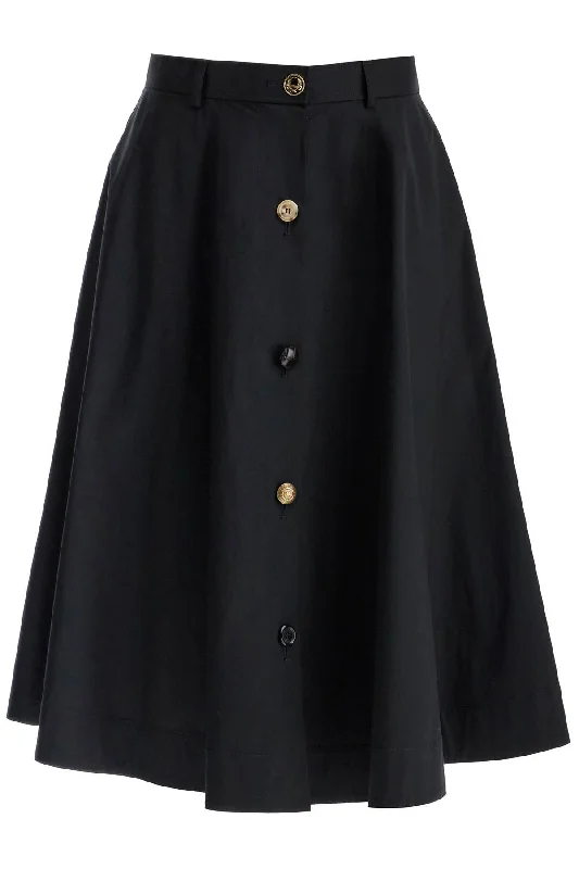 Moschino Women's "Poplin Skirt With Buttons" wool skirt sturdy