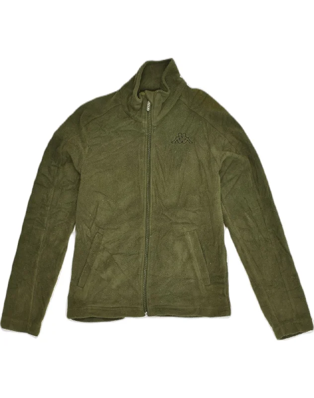 KAPPA Womens Fleece Jacket UK 10 Small Green Polyamide Cotton Jacket Linen Jacket Terry Jacket