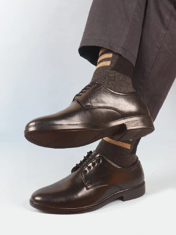 Men Black Formal Dress Lace Up Derby Shoes With Cushioned Footbed For Office|Work Tunics Trendy modern