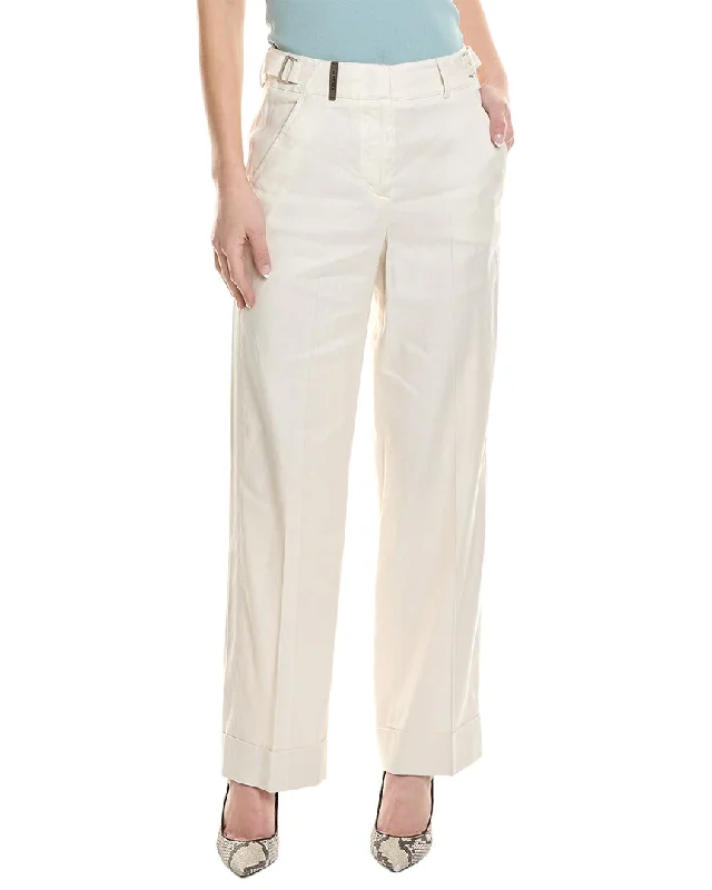 Peserico Linen-Blend Pant Elegant Trouser Pants