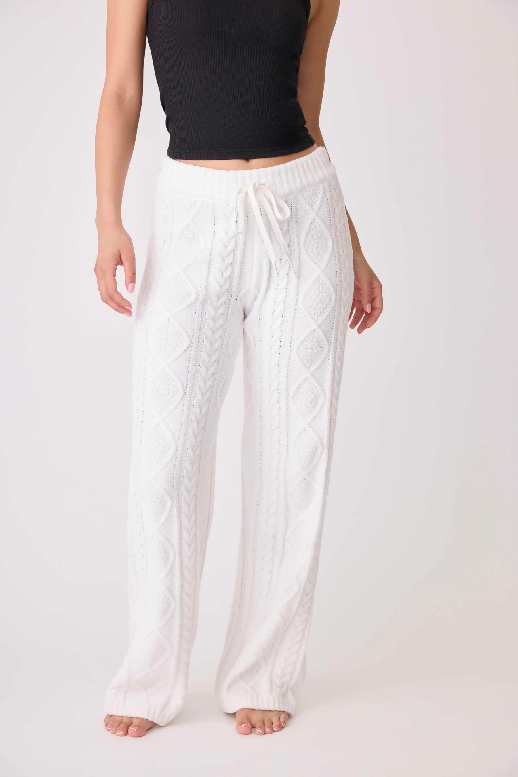 Ivory Cable Pant Lightweight Linen Pants