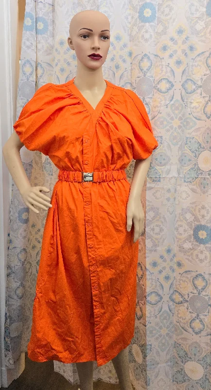 Coral Breeze Belted Dress with Chic Waist Tie - Comfortable, Sophisticated & Stylish Tunics Canvas sturdy