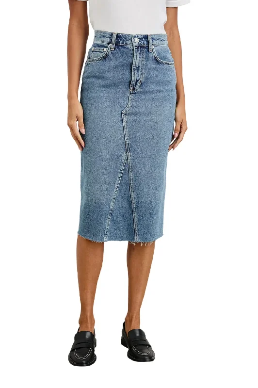 Highland Midi Skirt In Vintage a-line skirt cut