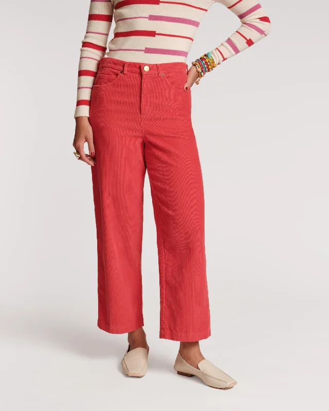 Jane Mini Wale Corduroy Pant Coral Casual Track Pants