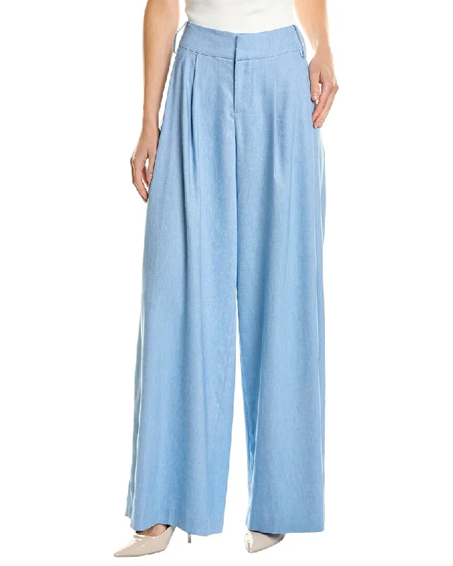 alice + olivia Scarlet Wide Leg Flare Pant Casual Track Pants