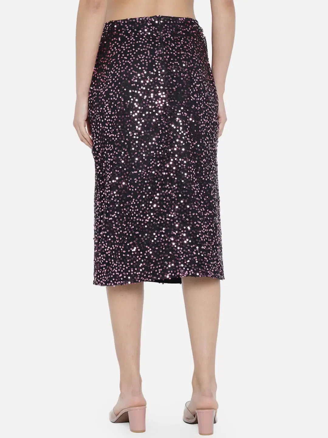 Pink Blue Sequin Party Skirt velvet skirt sumptuous