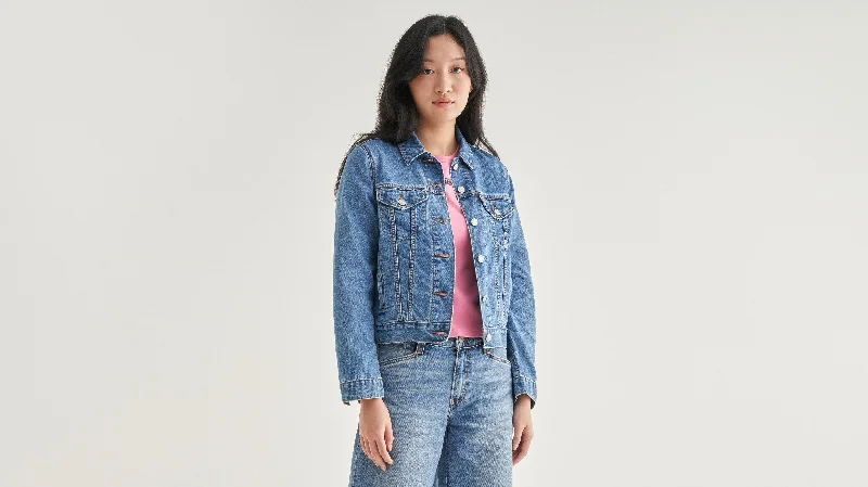Levi’s® Women's Original Trucker Jacket Snapped Jacket Toggled Jacket Drawstring Jacket