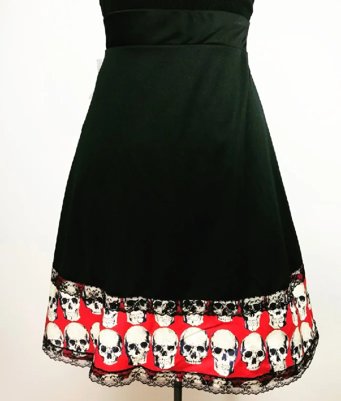 Burgundy Skull Cyanide Skirt cashmere skirt plush