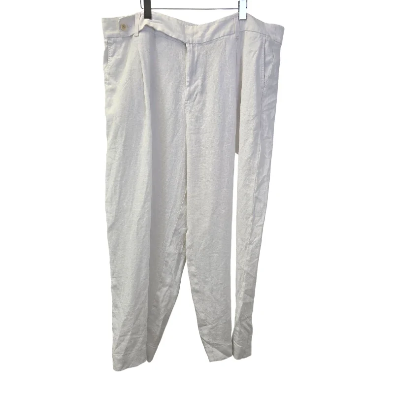 NWT Madewell The Harlow Wide Leg Linen Pants Size 14 Comfortable Fleece Pants