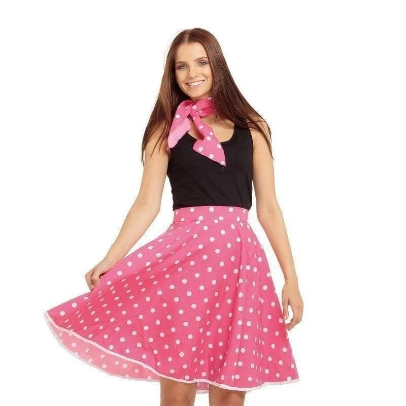Rock N Roll Skirt Ladies Costume pleated skirt texture