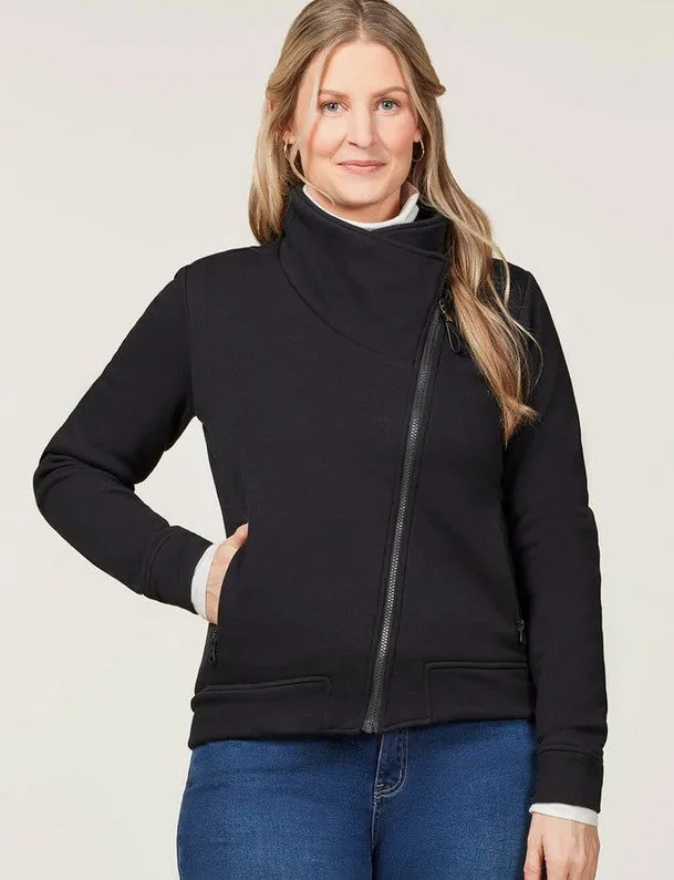EQL By Kerrits Wrap Front Fleece Jacket CLOSEOUT One-Shoulder Jacket Off-the-Shoulder Jacket Asymmetrical Jacket