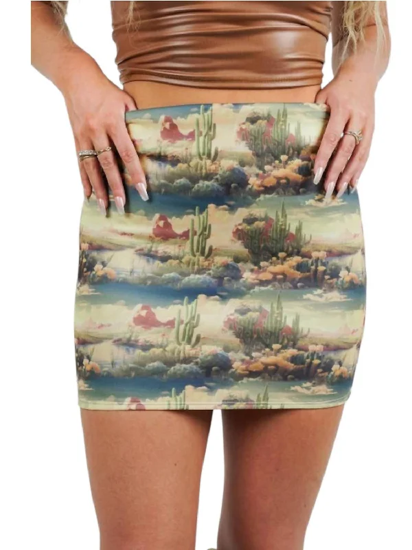 Broadway Desert Fitted Mini Skirt In Blue lace skirt romantic