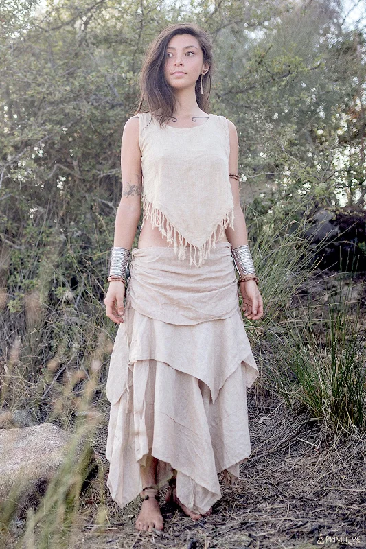 Earth Layers Skirt ⋙⋙ linen skirt relaxed