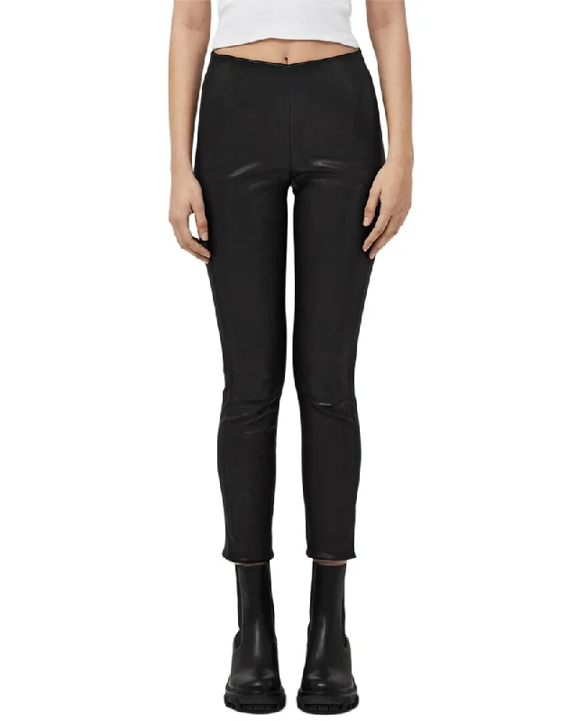 rag & bone Simone Leather Pant Stylish Paperbag Waist Pants