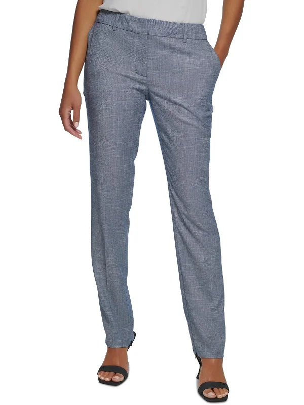Womens High Rise Ankle Straight Leg Pants Comfortable Maternity Pants