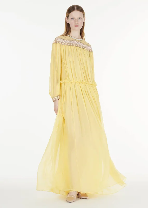 embroidered yoke dress Tunics Velvet soft
