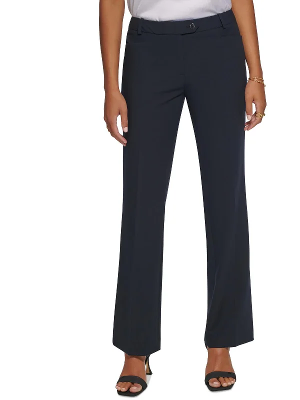 Womens Low Rise Modern Fit Straight Leg Pants Lightweight Jogger Pants