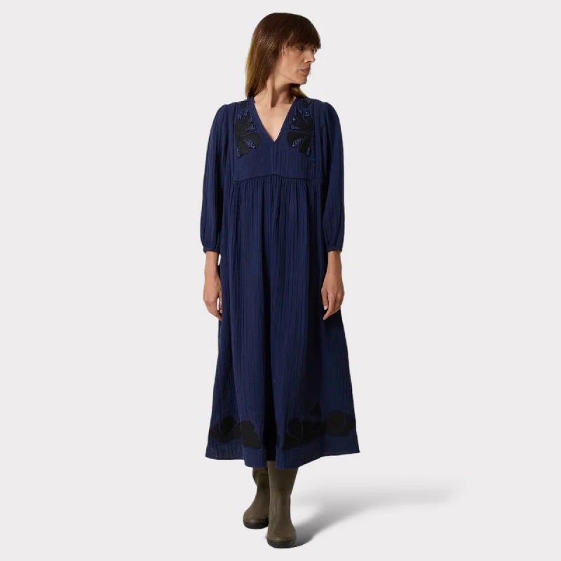 Leon & Harper Romaine Beads Dress Navy Tunics Sale discount