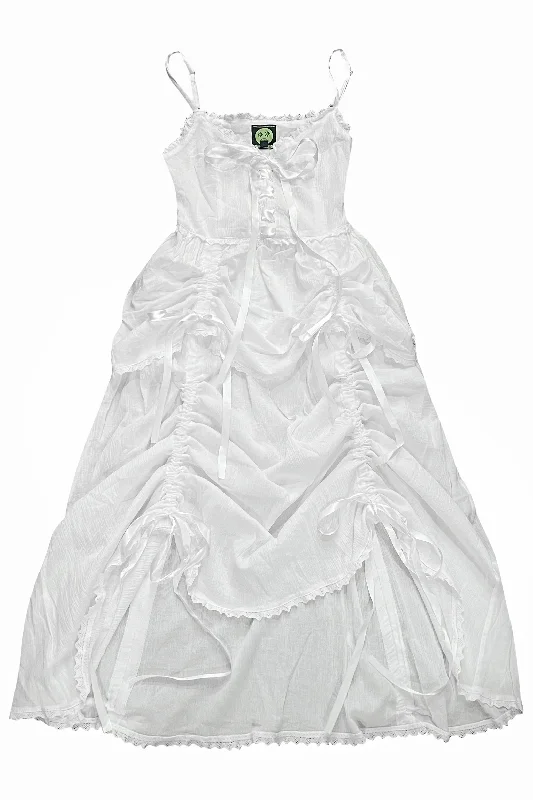 Beatrice White Convertible Drawstring Dress Tunics Occasion special