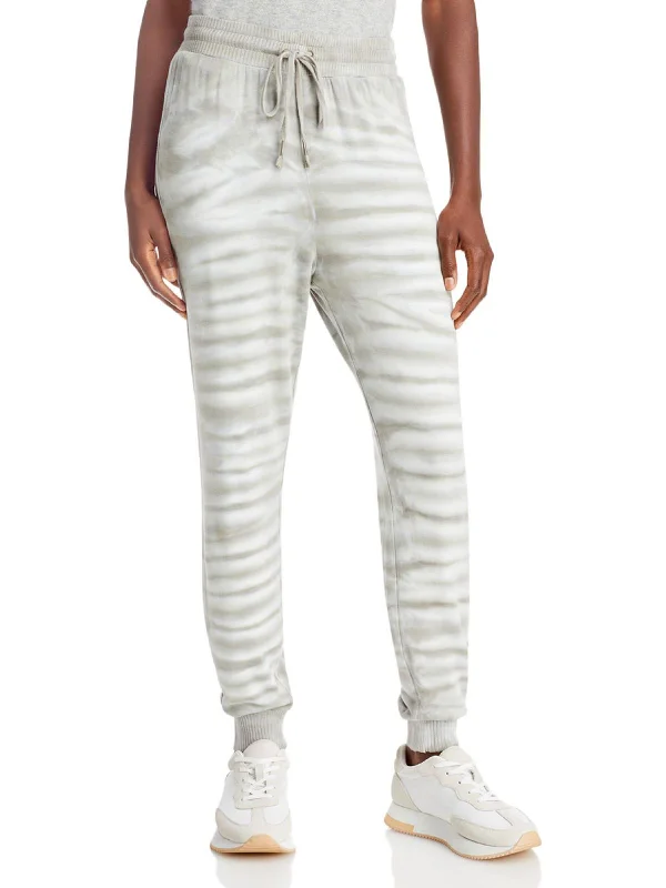 Journey Womens Ribbed Trim Knit Jogger Pants Elegant Wool Trousers