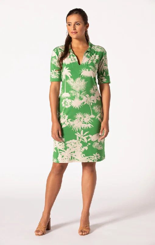 Tori Richard Botanical Garden Phoenix Dress - Palm Elegant Long Evening