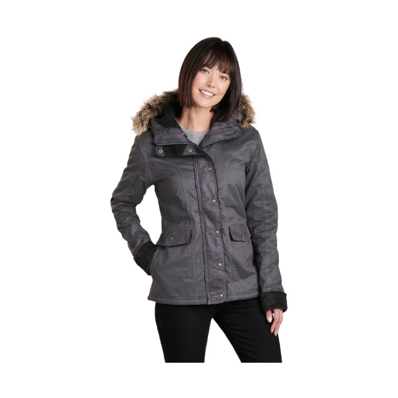 Kuhl Women's Arktik Jacket - Carbon Satin Fabric Silk Fabric Chiffon Fabric