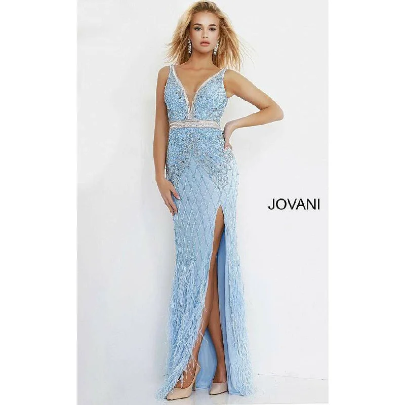 Jovani 55796  Embellished V Neck Fitted  dress
