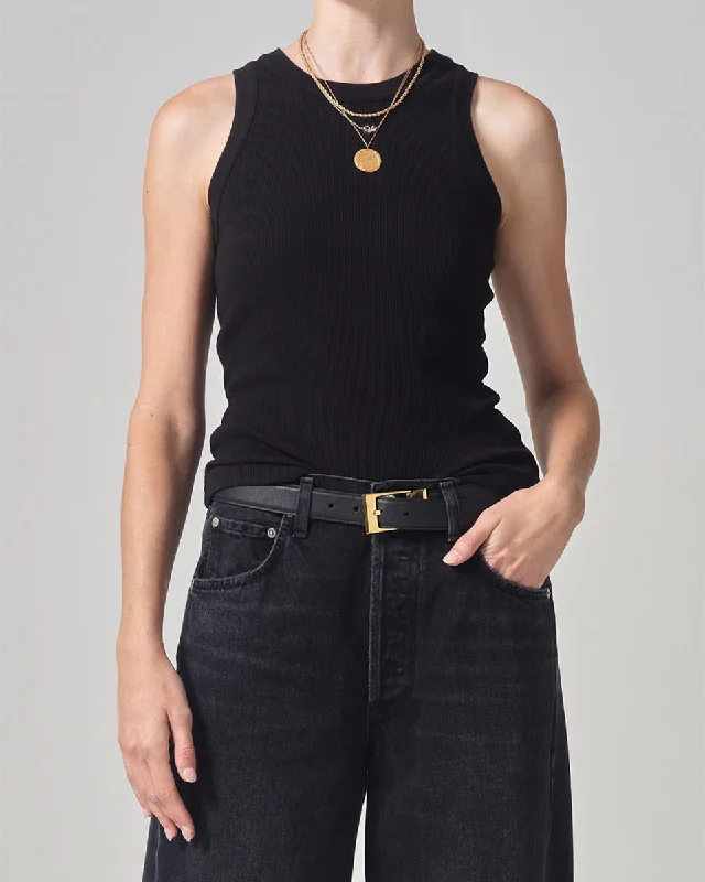 Isabel Rib Tank one shoulder tank