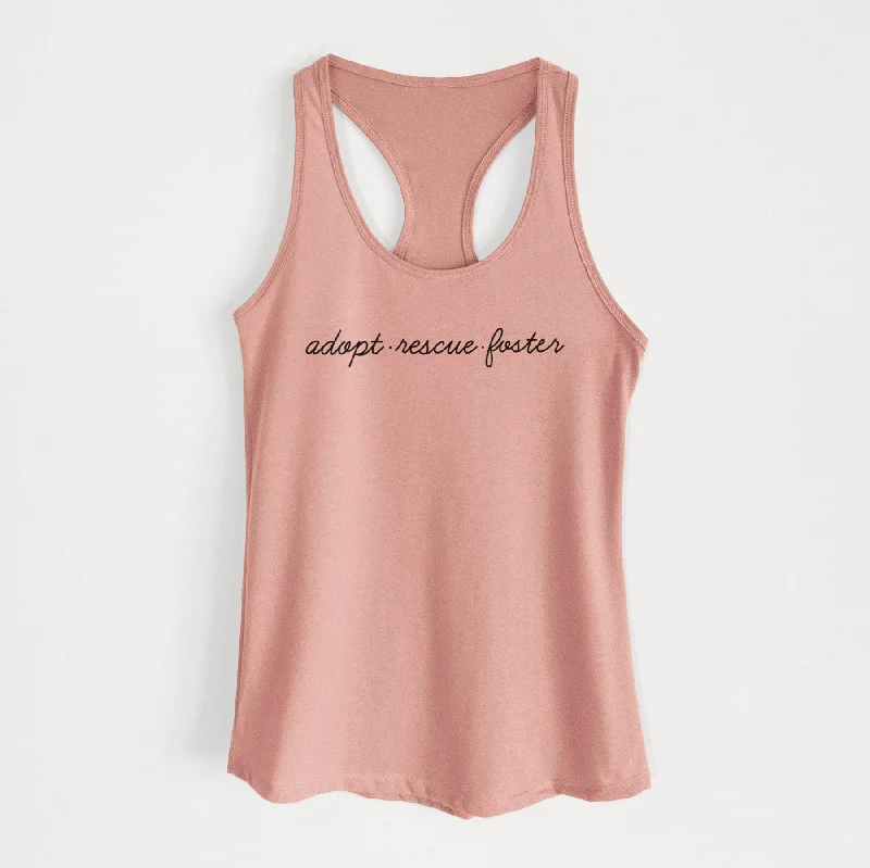Adopt - Rescue - Foster - Women's Racerback Tanktop peekaboo tank top