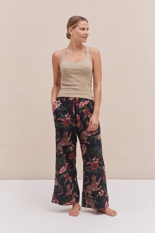 Tank Top & Wide Leg Trouser Set Khaki/Soleia Print Multi metallic tank top