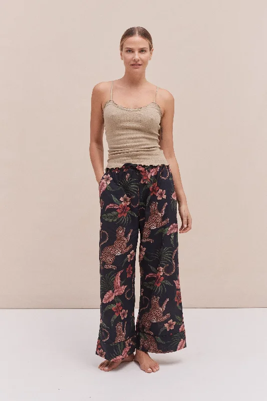 Soft V Tank Top & Wide Leg Trouser Set Khaki/Soleia Print Multi sequin tank top