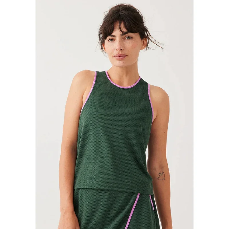 OUTDOOR VOICES Women's Rec Mesh Tank Top XS Green Round Neck NWT turquoise tank top