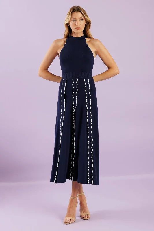 TIME FOR CHEER SWEATER MIDI DRESS Plaid Sweater Polka Dot Checkered