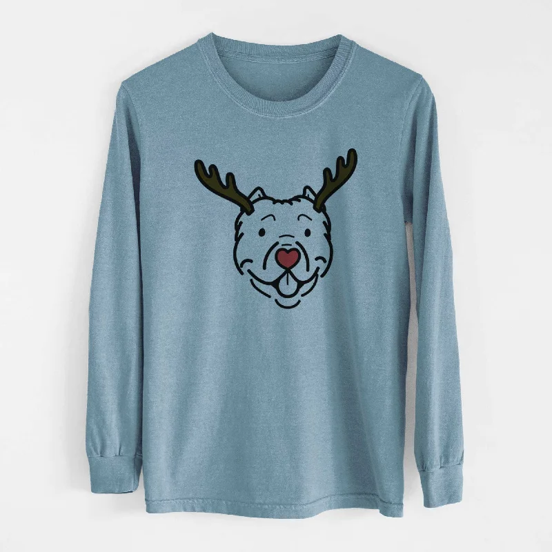 Red Nose American Bully - Tank - Heavyweight 100% Cotton Long Sleeve peach tank top