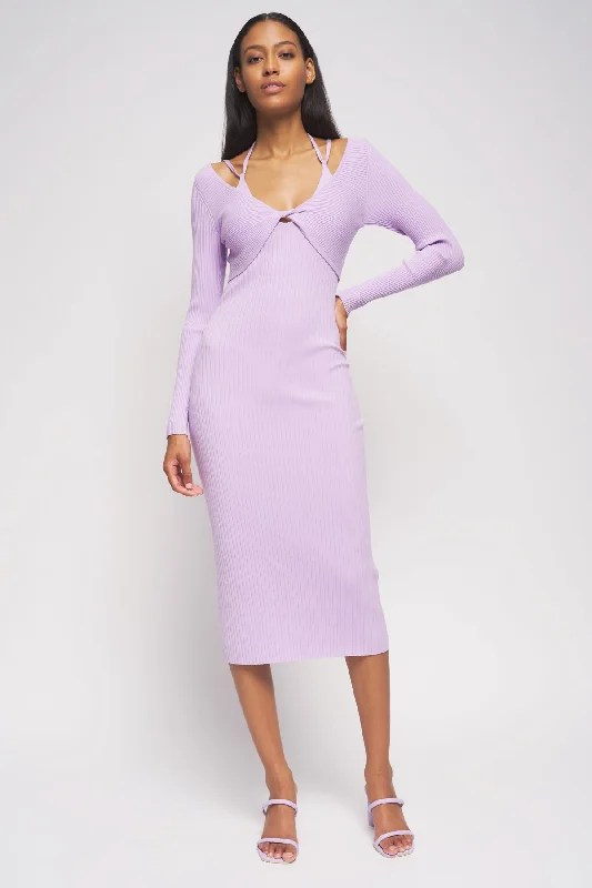 Bailey 44 Connie Sweater Dress in Lilac Elegant Classic Vintage